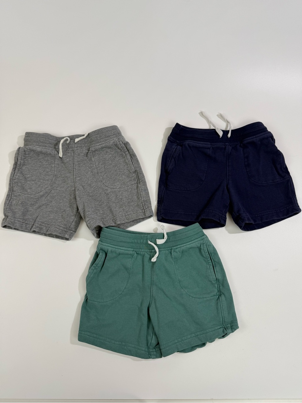 Boys’ Shorts Bundle of 3- Primary Size 3- drawstring- sporty- comfy